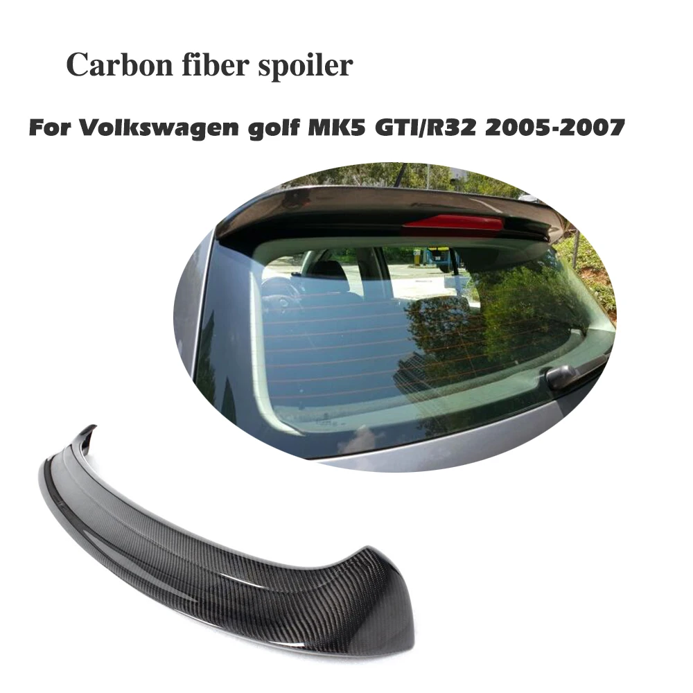 Carbon Fiber Rear Roof Spoiler Wing Lip For Volkswagen VW Golf 5 V MK5