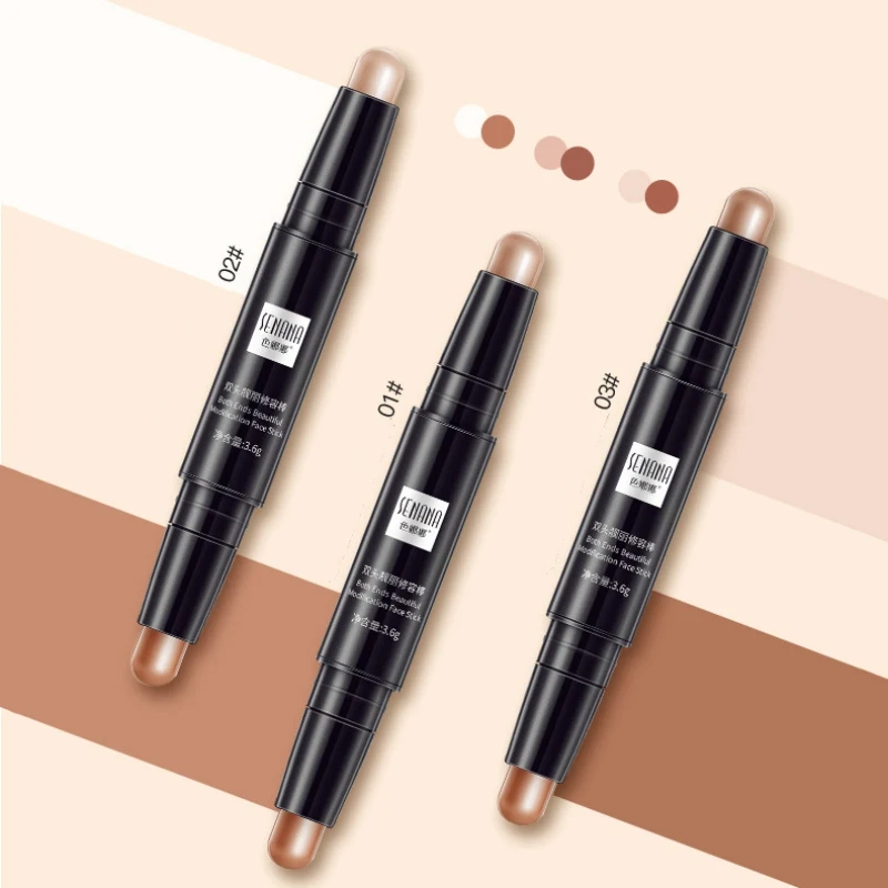 2019 Double-Headed Repairing Bar Concealer Repairing Three-Dimensional Shadow High-Light Concealer Stick Repair Pen Cosmetics 2019 Double-Headed Repairing Bar Concealer Repairing Three-Dimensional Shadow High-Light Concealer Stick Repair Pen Cosmetics