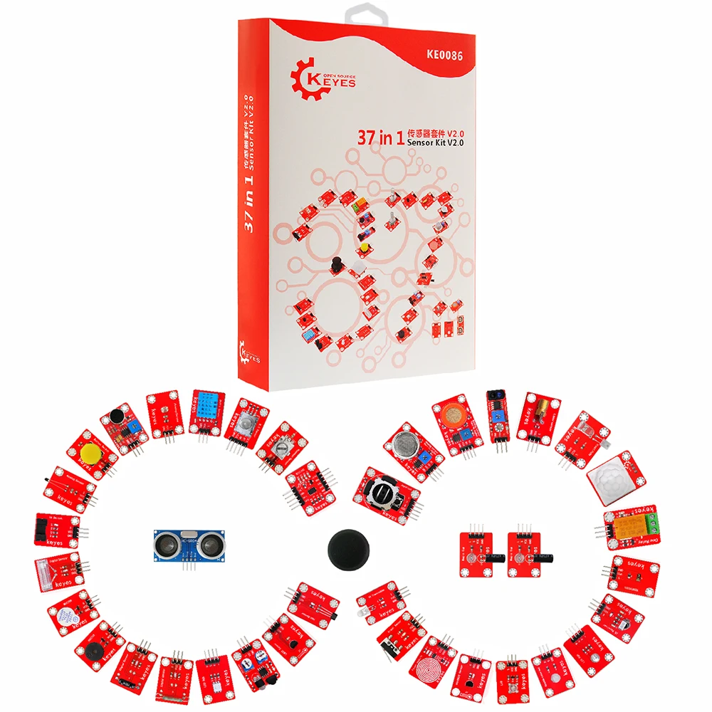 

KEYES 37 in 1 Sensor Starter Kit FOR ARDUINO
