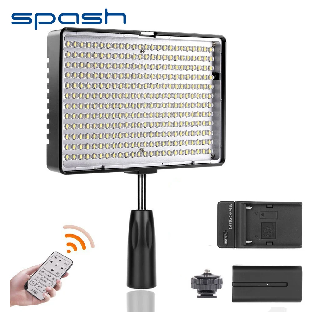 

spash TL-288AS LED Video Light Dimmable Bi-color 3200K-5600K CRI93 Handheld Video Studio Photo Lamp Panel Photographic Lighting
