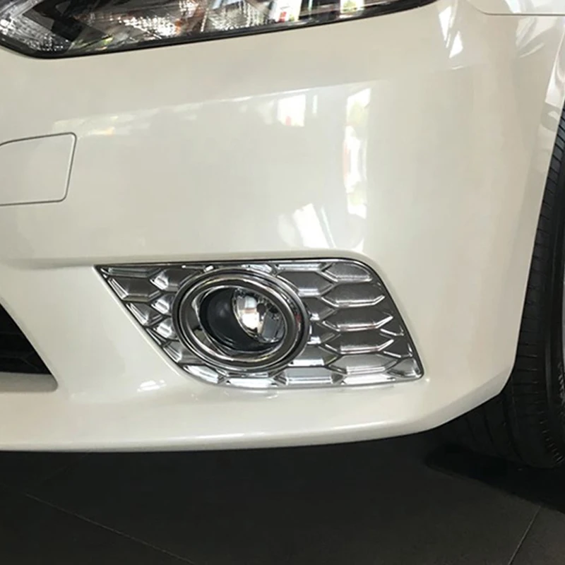 

Free Shipping High Quality ABS Chrome Front Fog lamps cover Trim Fog lamp shade Trim For Nissan Sylphy/Sentra