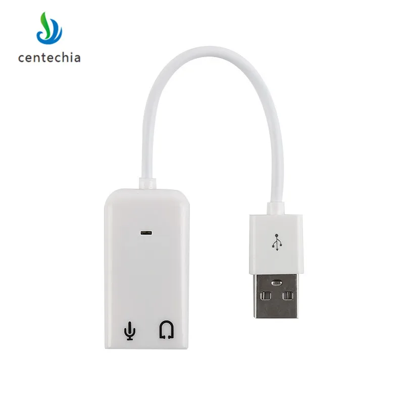 Centechia, новинка, USB 2,0, звуковая карта, виртуальная, 7,1 каналов, аудио, 3D адаптер с кабельной линией для ноутбука, ноутбука, динамика, коробка