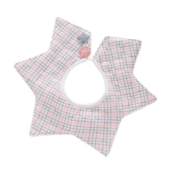 

27*24cm Baby bib Baby Rotating Double Button Bib Children Cotton Waterproof Saliva Towel Baby Clothing