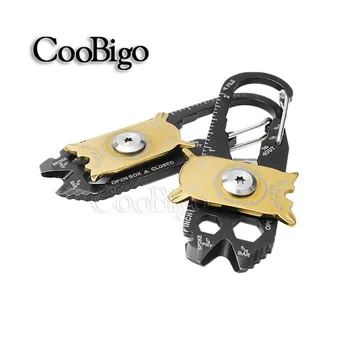 EDC Protable Outdoor Mini 20 in1 Pocket Multi Tool Bottle Opener Keychain Screwdriver Outdoor Camping Hiking Kits #FLQ210