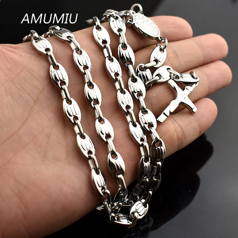 Мужская цепочка из нержавеющей стали AMUMIU с четкой подвеской длиной 55 см HZN088|fashion