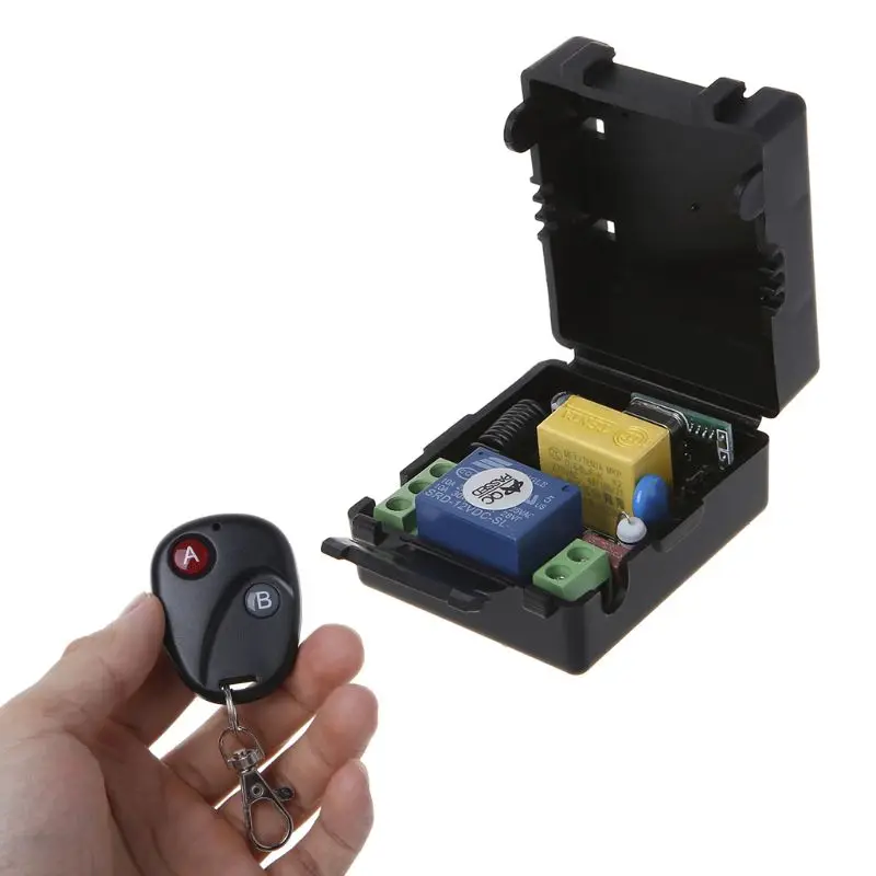 

Wireless Remote Control Switch AC 220V 1CH Channel Relay Receiver Module RF Transmitter Garage Door Openers Cars LED Lights