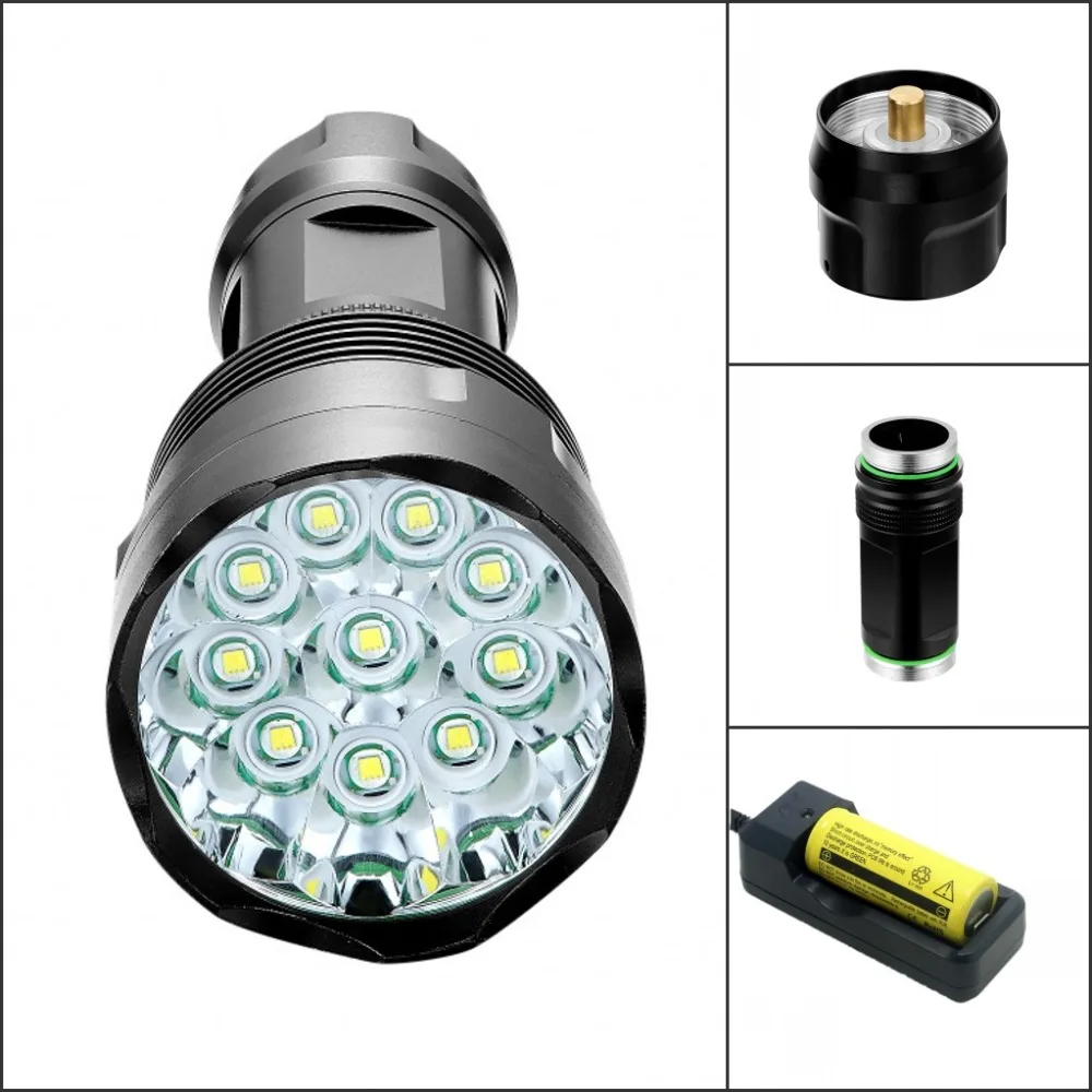 Tinhofire T10 10xCree XM L T6 20000 люмен 5 режимный светодиодный фонарик фонарь для кемпинга