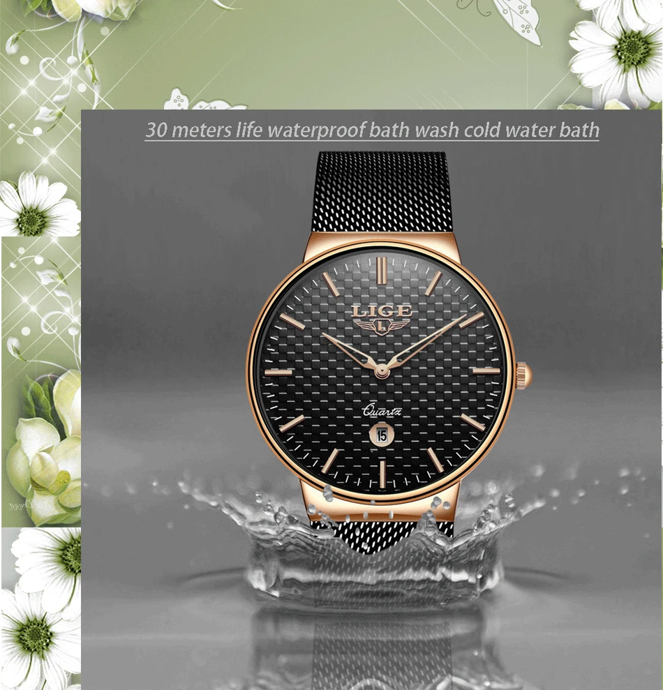 Reloj Mujer LIGE модные роскошные Брендовые женские кварцевые часы для Montre Femme женские часы Relogio Feminino женские золотые часы