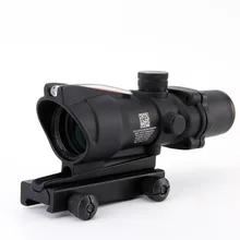 ACOG 4X32 волокно источник красный освещенный прицел черный цвет тактический охотничий прицел