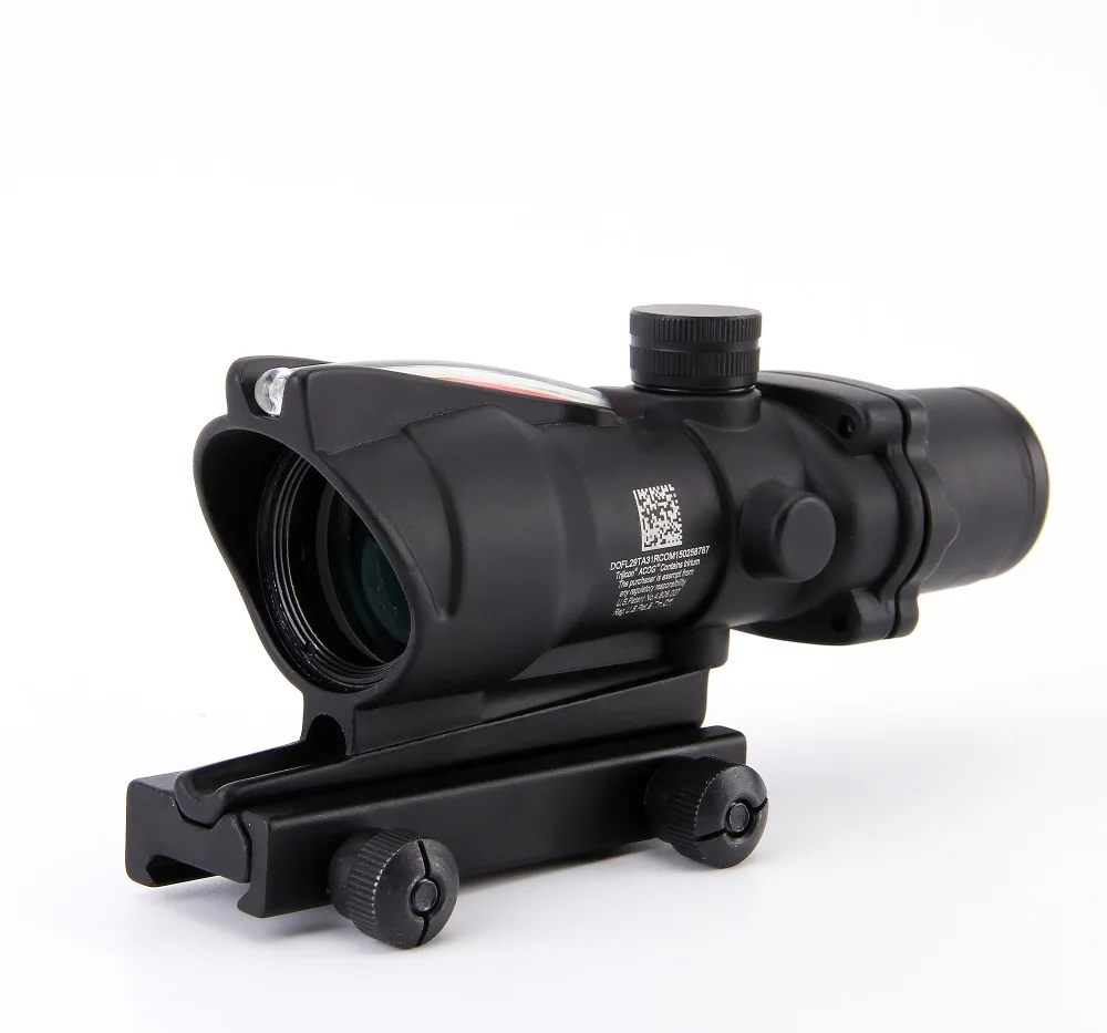 

ACOG 4X32 Fiber Source Red Illuminated Scope black color Tactical Hunting Riflescope