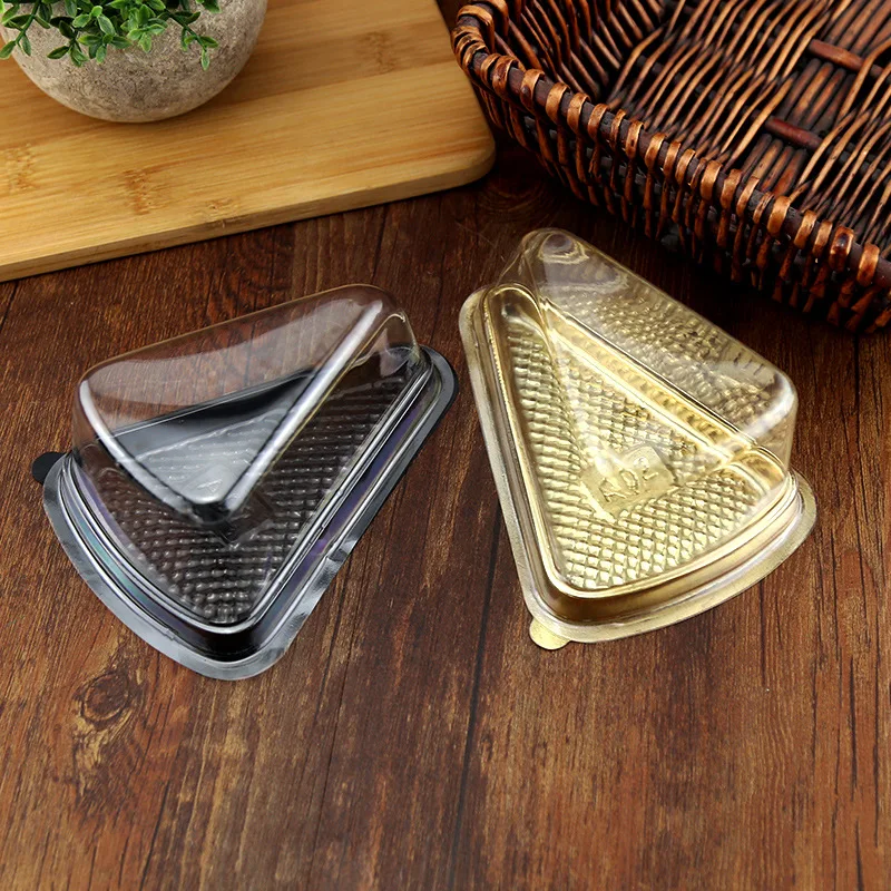 Disposable Plastic Transparent Shape Cheese Triangle Cake ... Disposable Plastic Transparent Shape Cheese Triangle Cake ...
