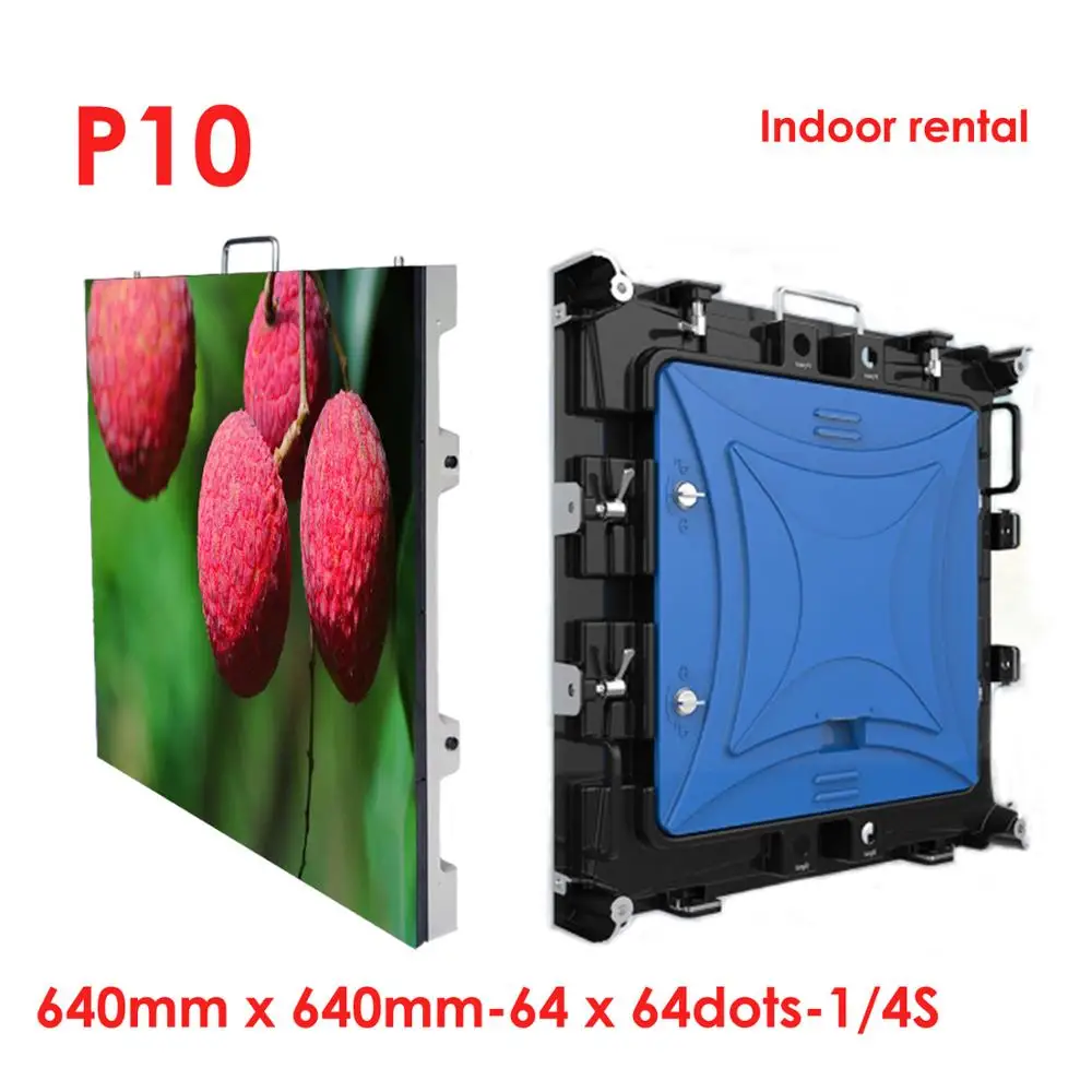 

P10 matrix indoor led display smd3528 640*640mm cabinet full color led display panel screen alibaba good price