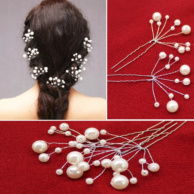 Flower Crystal Hair Clips Popular Wedding Bridal Pearl Rhinestone Hair Pins Bridesmaid Clips Hairwear Hair Accessories for Women