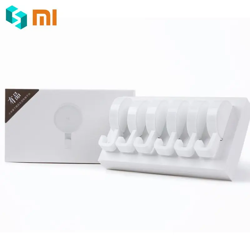 

Xiaomi Happy Life White Hook 6pcs Suitable For Bathroom Bedroom Kitchen Walls 3kg Max Load up