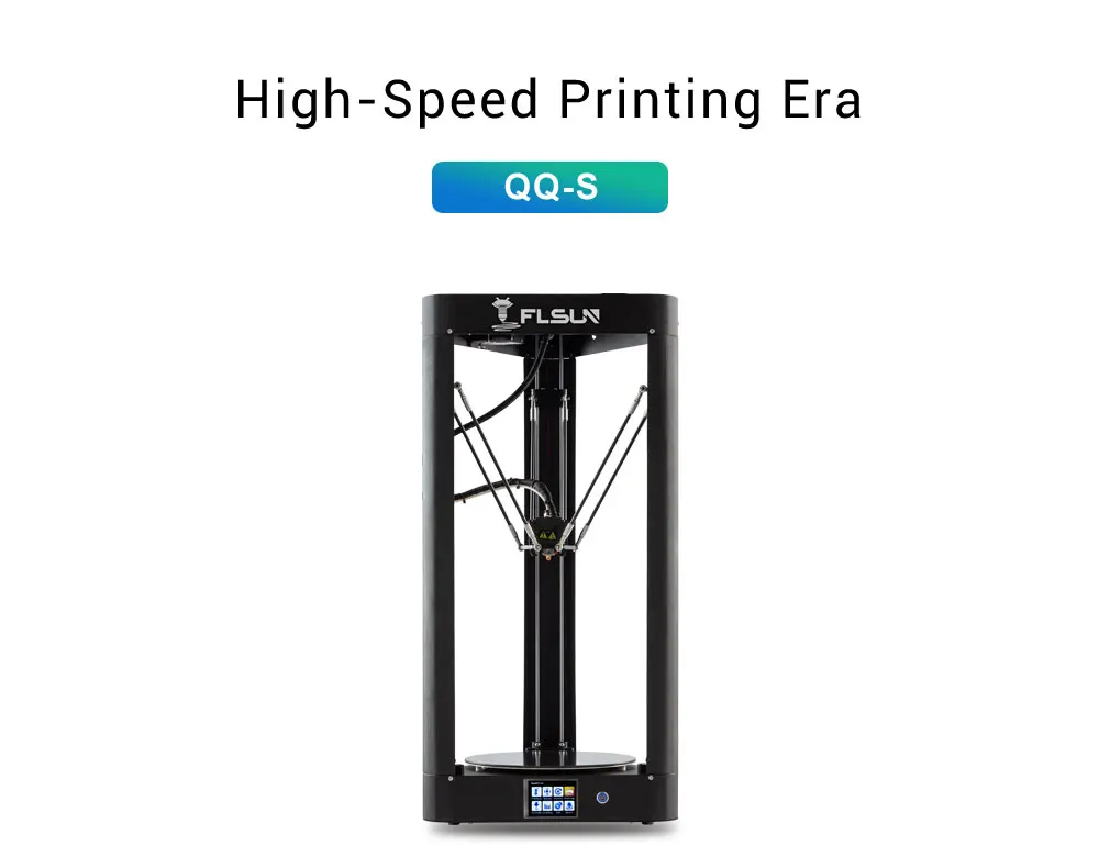 FLSUN QQ-S Delta Kossel 3d принтер высокоскоростной большой размер печати 3D-принтер автоматическое выравнивание сенсорный экран Wifi