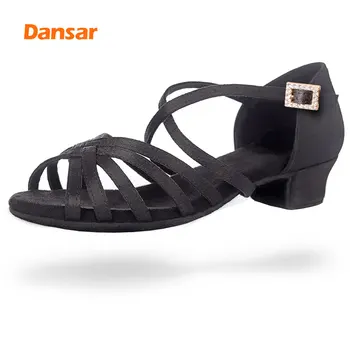 

High Quality Professional Jazz Ballroom Tango Salsa Latin Dance Shoes For Girls Children Child kid Women's Soft Bottom Low Heel