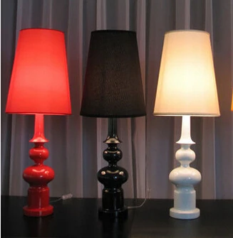 Modern Table Lamp living room bedroom study gourd type table lamp floor lamp black white red