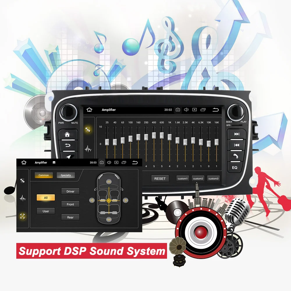 Sale Bonroad Android Car multimedia player stereo receiver For FORD/Mondeo/S-MAX/C-MAX/Galaxy/FOCUS Car Video Player GPS Navigation 5