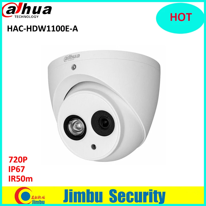 

DAHUA HDCVI 720P DOME Camera HAC-HDW1100E-A CMOS 1MP IR 50M IP66 security camera built in mic PAL signal cctv camera