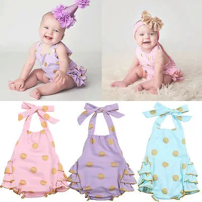 

Cute Baby Girl Clothes Romper Lunar backless outfit Baby Girl Romper