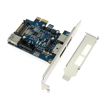 

PCI-e to Power eSATA + USB3.0 + 9pin USB2.0 Adapter Converter Card with SATA Power Socket
