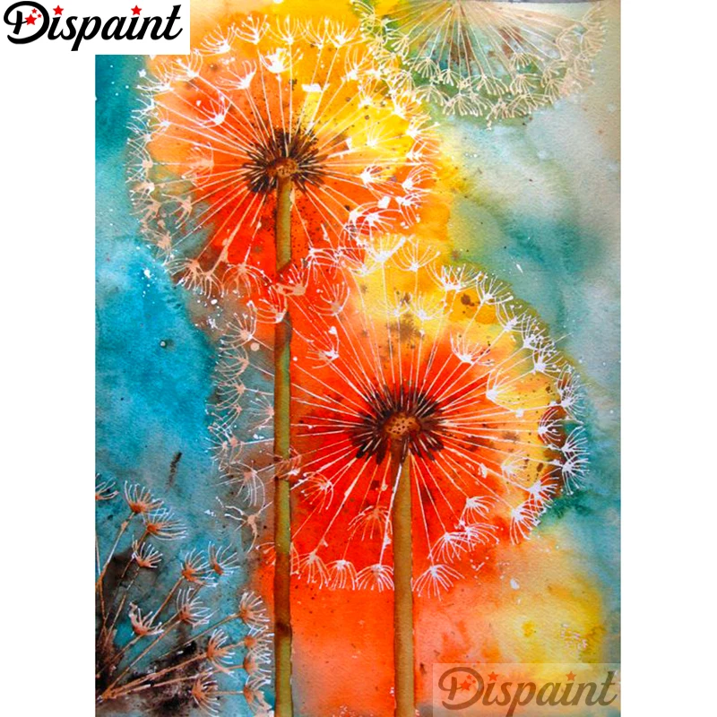 

Dispaint Full Square/Round Drill 5D DIY Diamond Painting "Colored dandelion" Embroidery Cross Stitch 3D Home Decor A11513
