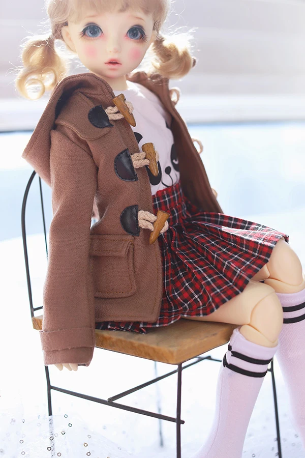 Одежда для кукол BJD MSD MDD размер 1/4 шарнирное пальто верблюжьего цвета с пуговицами
