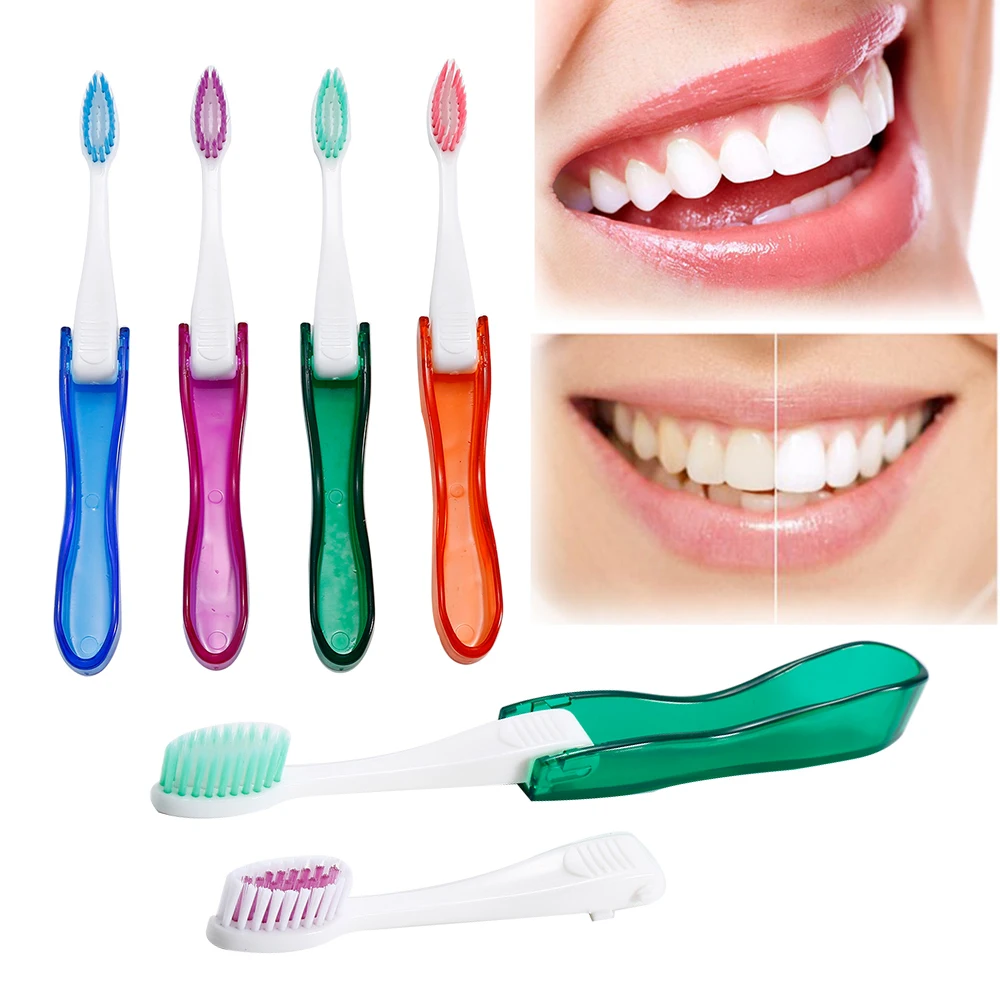 Y&W&F 1pc Foldable Toothbrush With Replacement Head Mini Portable