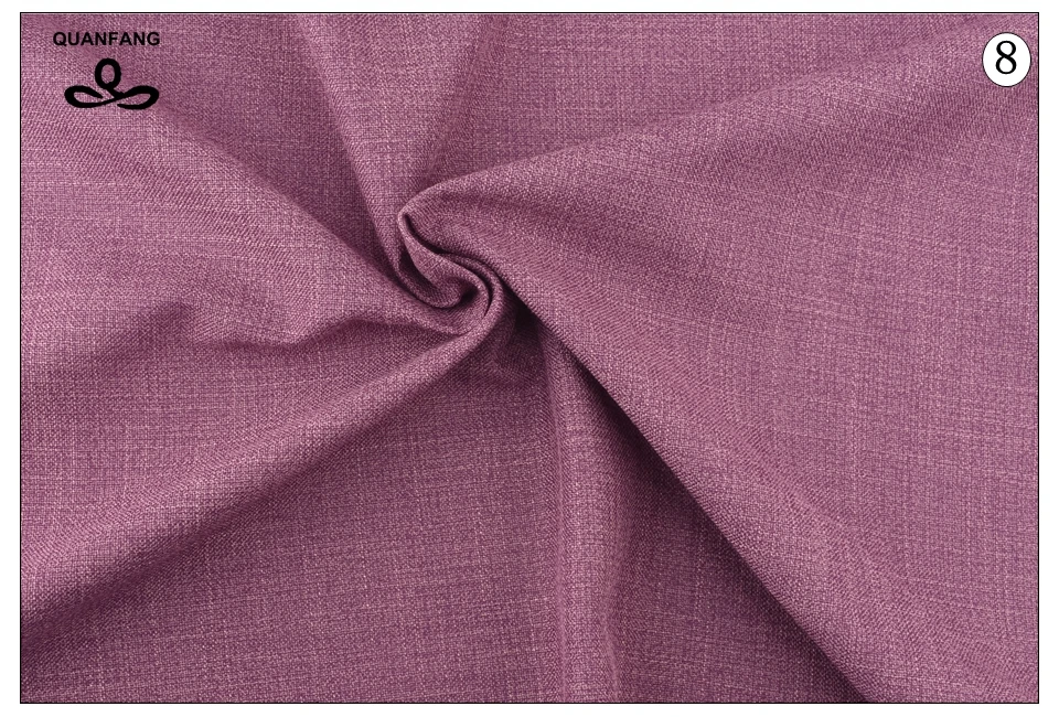 QUANFANG, 8 шт./лот, однотонная полиэфирная цветная льняная ткань для лоскутной подушки, дивана, шитья, рукоделия, материалы, ткань 40 см x 45 см