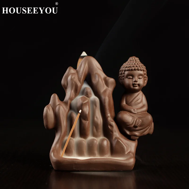 Курильница HOUSEEYOU с изображением Будды керамическая курильница