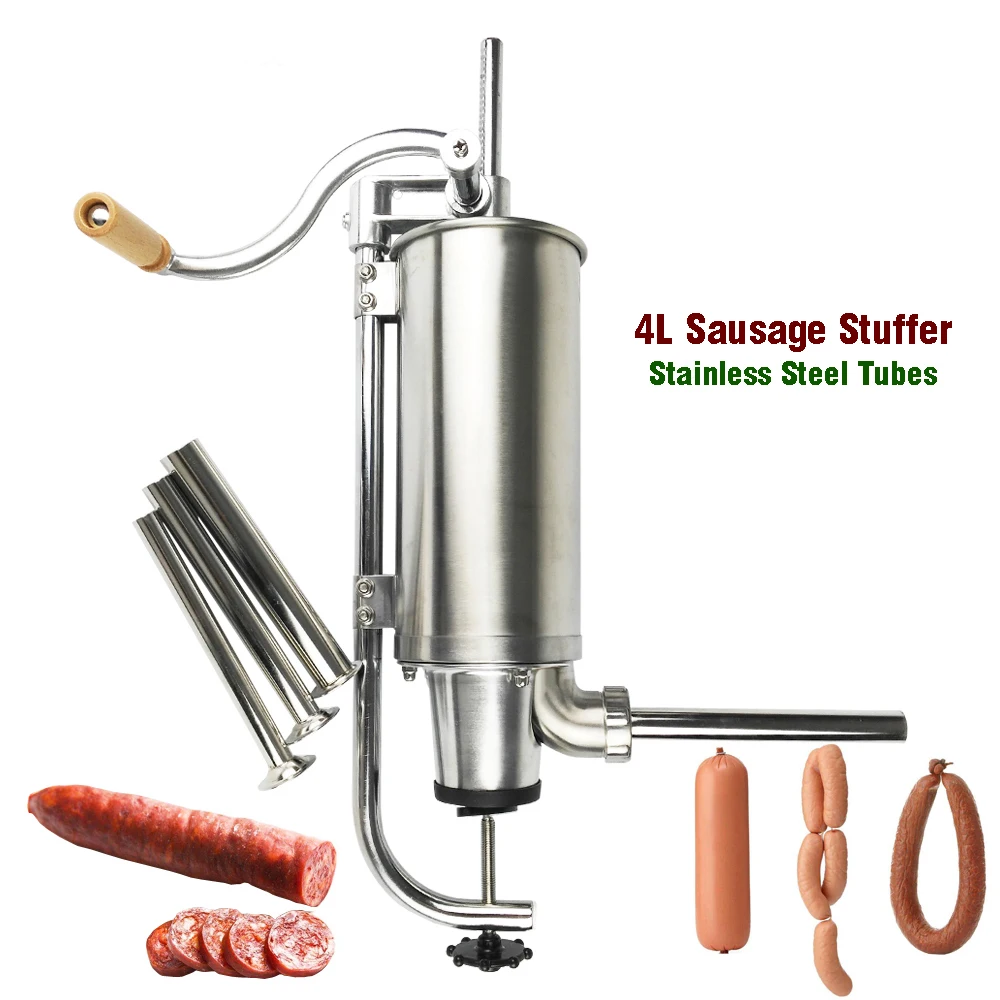 

Hot sale 4L vertical stainless steel sausage stuffer sausage filler sausage maker