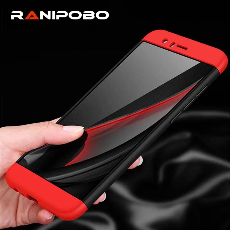 

For Huawei P9 P10 Plus Mate 9 Honor 8 8 lite V9 6X 360 Degree Full Body Protection Back Cover Case 3 in 1 Armor phone Cases