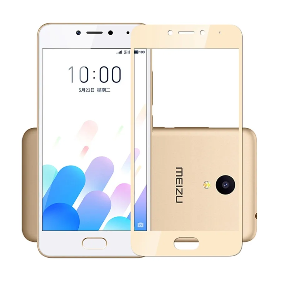 2 шт. Защитное стекло для Meizu m5 note m6 Примечание сплошная полноэкранная закаленная