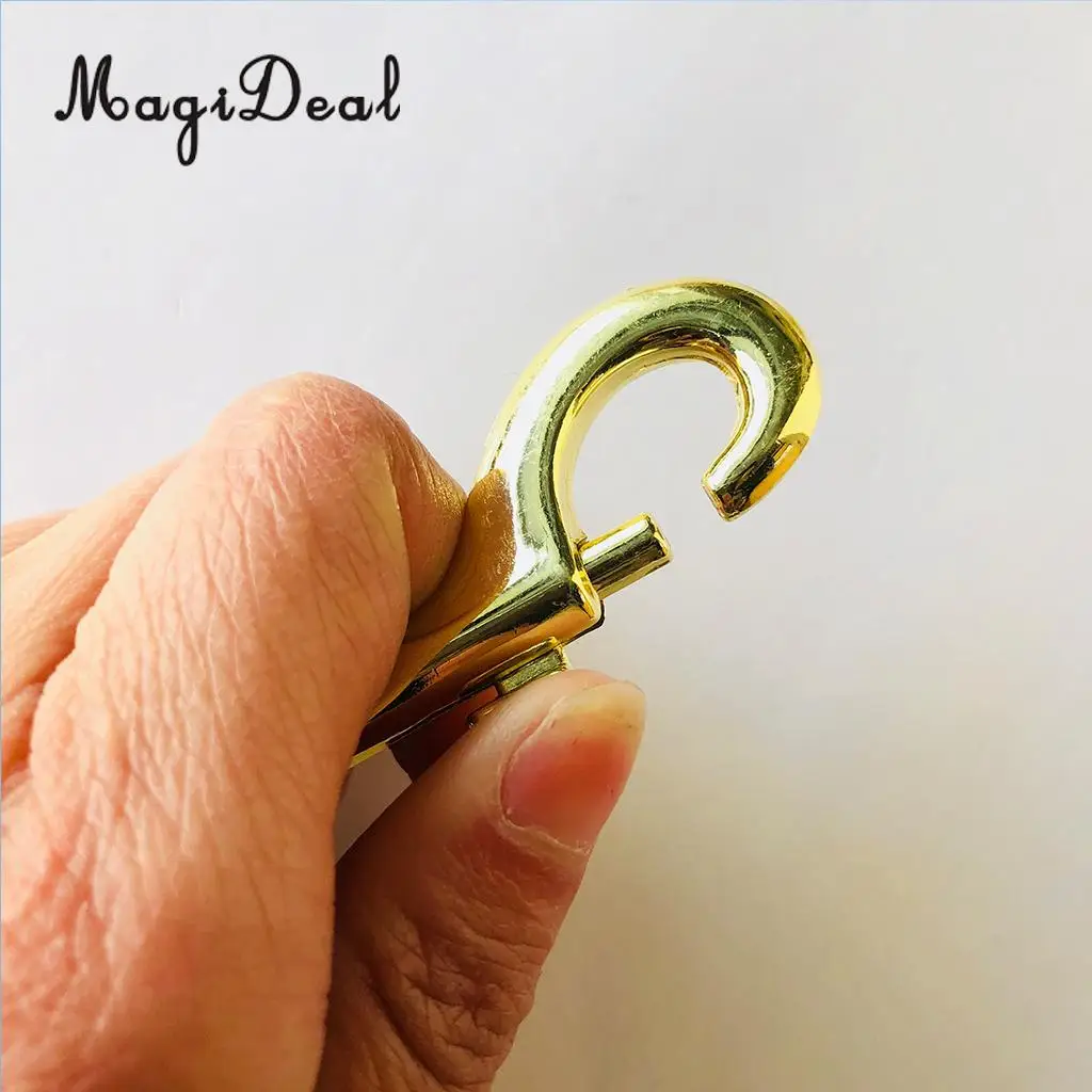 MagiDeal Heavy Duty 6Pcs/Lot 78mm Swivel Clip Snap Hook Tools for Keychains Dog Lead Leather Marine Industry Supply Gold/Silver