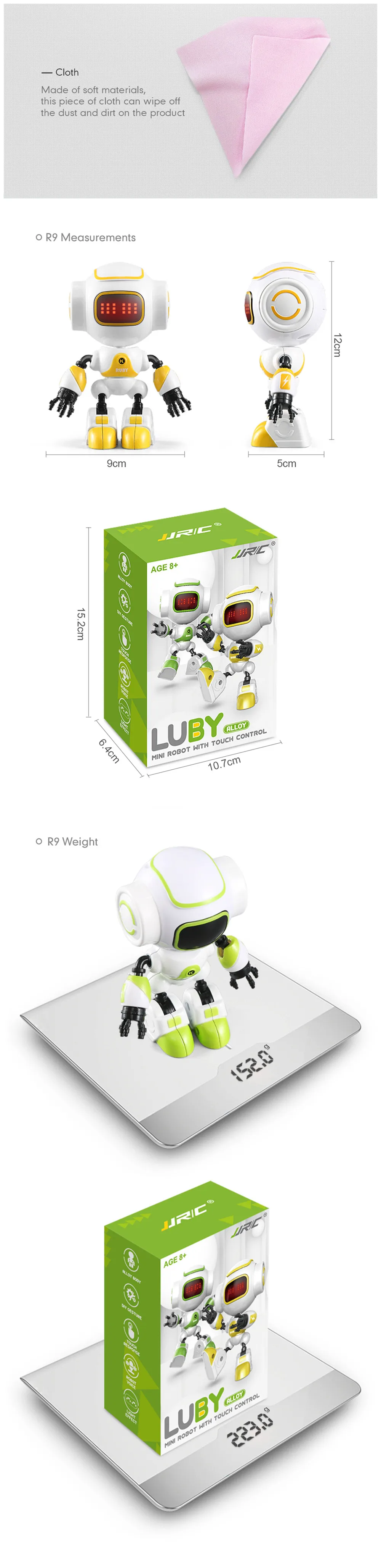 JJRC R9 LUBY Интеллектуальный робот сенсорное управление DIY жесты разговора умный Радиоуправляемый мини-робот игрушка в подарок
