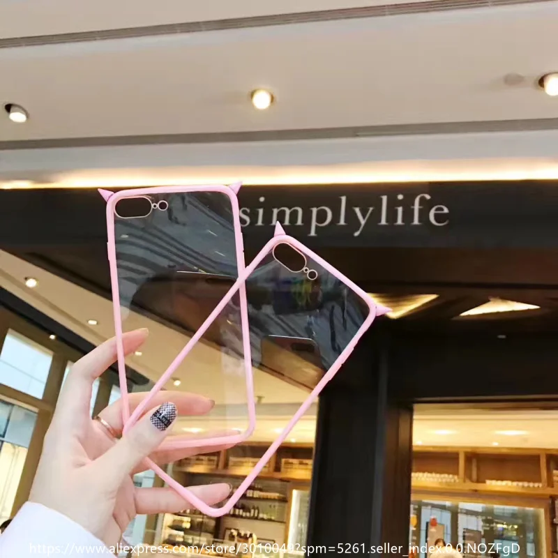 Personalised Phones Cases For iphone 6 6S Plus Little Devil Horns