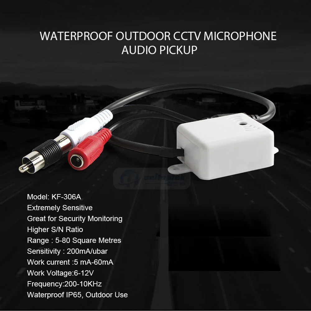 

Waterproof Outdoor CCTV Microphone Audio Pick Up Device High Sensitivity Work For PTZ Camera IP405G-2MP-30X-AP IP405G-5MP-30X-AP