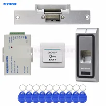 Отпечаток пальца diysecur 125 кГц RFID ID Card Reader система контроля доступа двери комплект+ Электрический замок удара