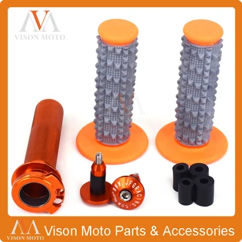 

Billet 7/8" 22MM Throttle Clamp Twist Tube & Handlebar Cap Plugs & Grips For KTM SXF350 XCF350 SXF XCF 350 11 12 2013 2014 2015