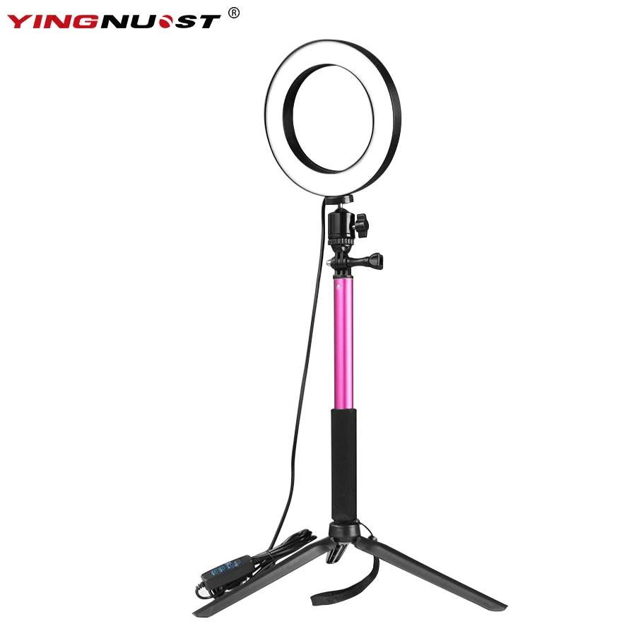 Dimmable LED Studio Camera Ring Light Photo Phone Video Light Annular Lamp With Tripods Selfie Stick Ring Fill Light For Canon - ANKUX Tech Co., Ltd
