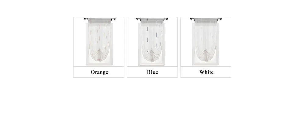 LOZUJOJU Simple Strings Pattern Roman Short Curtains Drops Kitchen Windows Small Size Modern Style Tulle Curtains Fabric Thread (1)