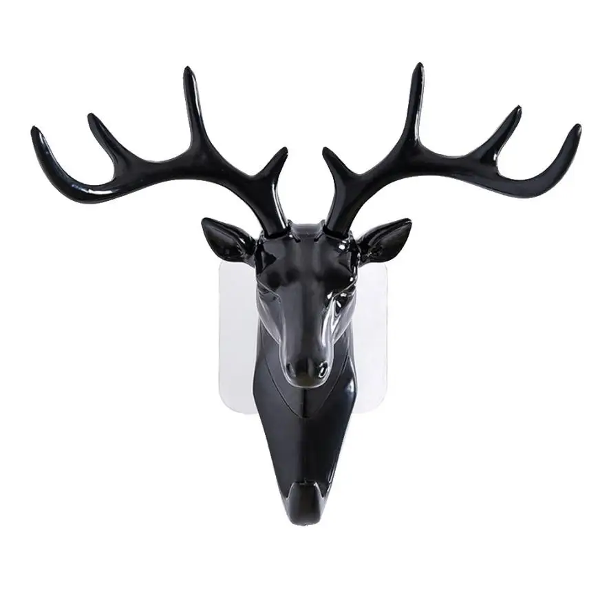 

Deer Head Animal Self Adhesive Clothing Display Racks Hook Coat Hanger Cap Room Decor Show Wall Bag Keys Sticky Holder 1o9