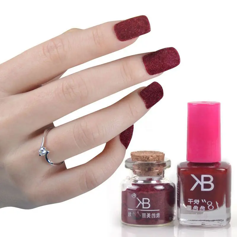 Buy 24 Color Decorate Velvet Fiber Nail Polish