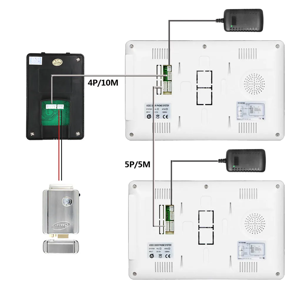 Mountainone 7 дюймов цветной видеодомофон телефон двери Системы с RFID считыватель карт HD дверной звонок 1000TVL IR-CUT Камера