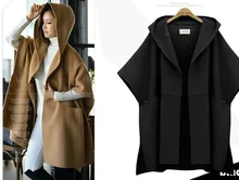 5xl women’s clothing European Suit-dress Cloak Woolen Loose Coat Winter Clothes Woollen Overcoat Fat Mm Long Windbreaker jacket