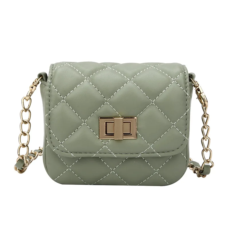 

Brand Design Chain Small Messenger Bag Mini Flap Girl Fashion Wallet Clutch Bag Candy Color Rhombic Korean Version of The Purse