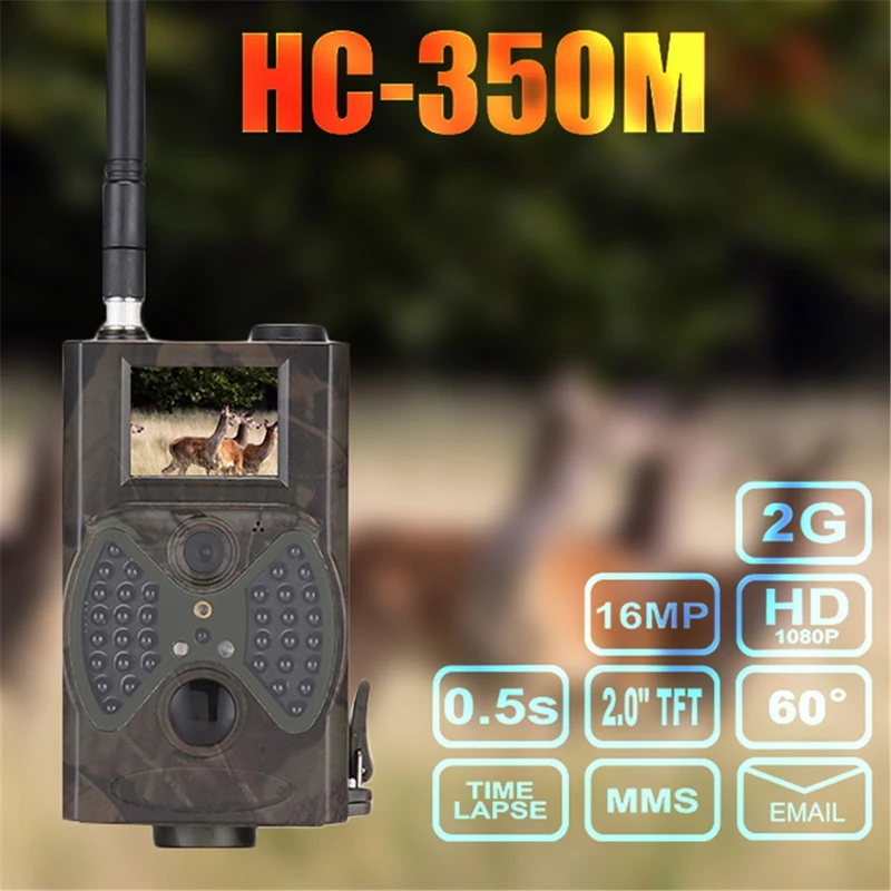HC350M Дикая Охота Камера камуфляж след Ночное видение ловушка Инфракрасные животных видеокамера дикой природы лес Камера 2 г MMS 16MP