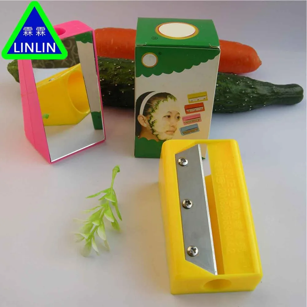 

LINLIN with a mirror cucumber slicer DIY beauty mask mask is pencil sharpener taste pure natural homemade facial mask