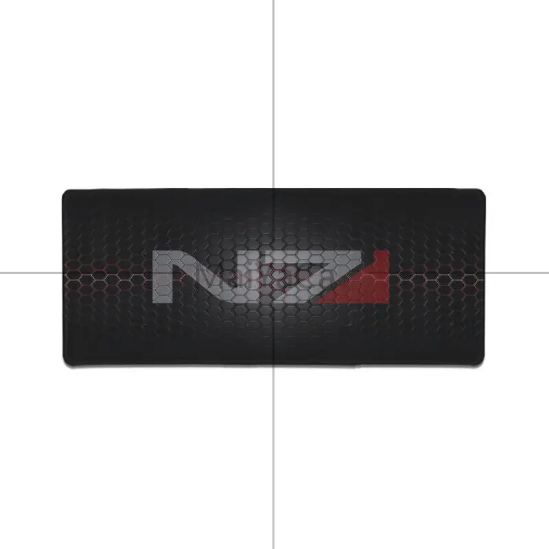 MaiYaCa Mass Effect N7 Game Logo Rubber Pad to Mouse Game Anime Cartoon Print Large Size Game Mouse Pad Keyboard Mat Desk Mat
