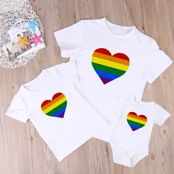Одинаковые комплекты одежды для всей семьи футболка для мамы и дочки, папы и сына одинаковые хлопковые детские ползунки